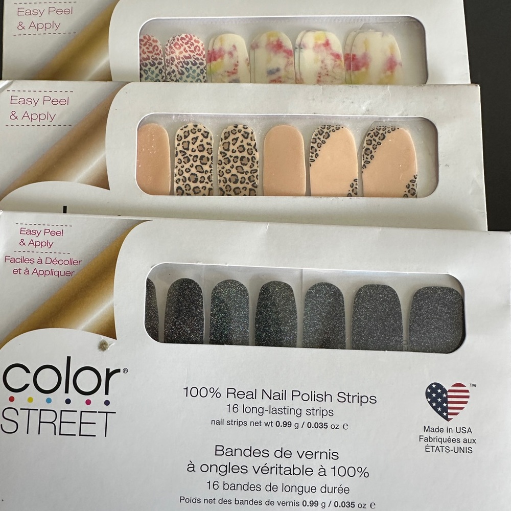 Color Street Nail Strips Three pack set